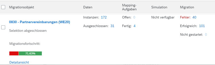 S/4HANA Migration Cockpit Partnervereinbarungen